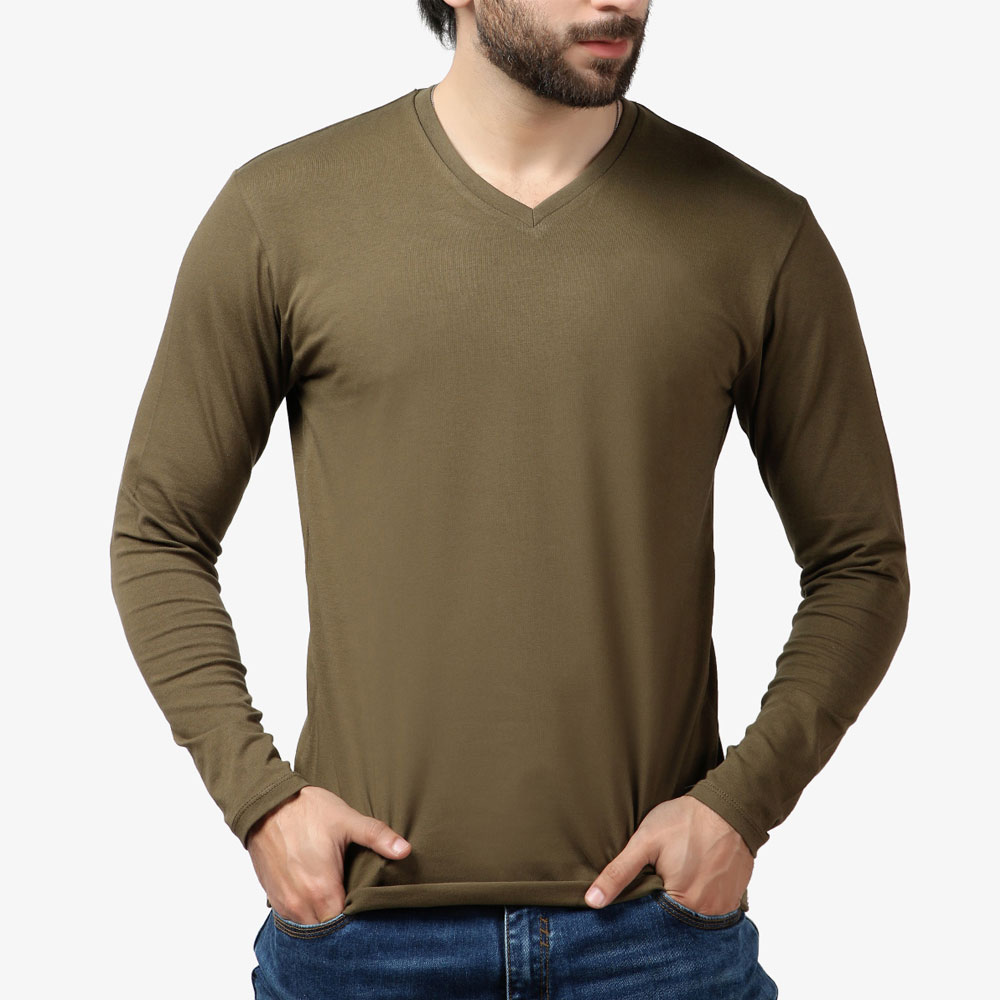 21 Full Sleeve Tee Army Green - Image 1