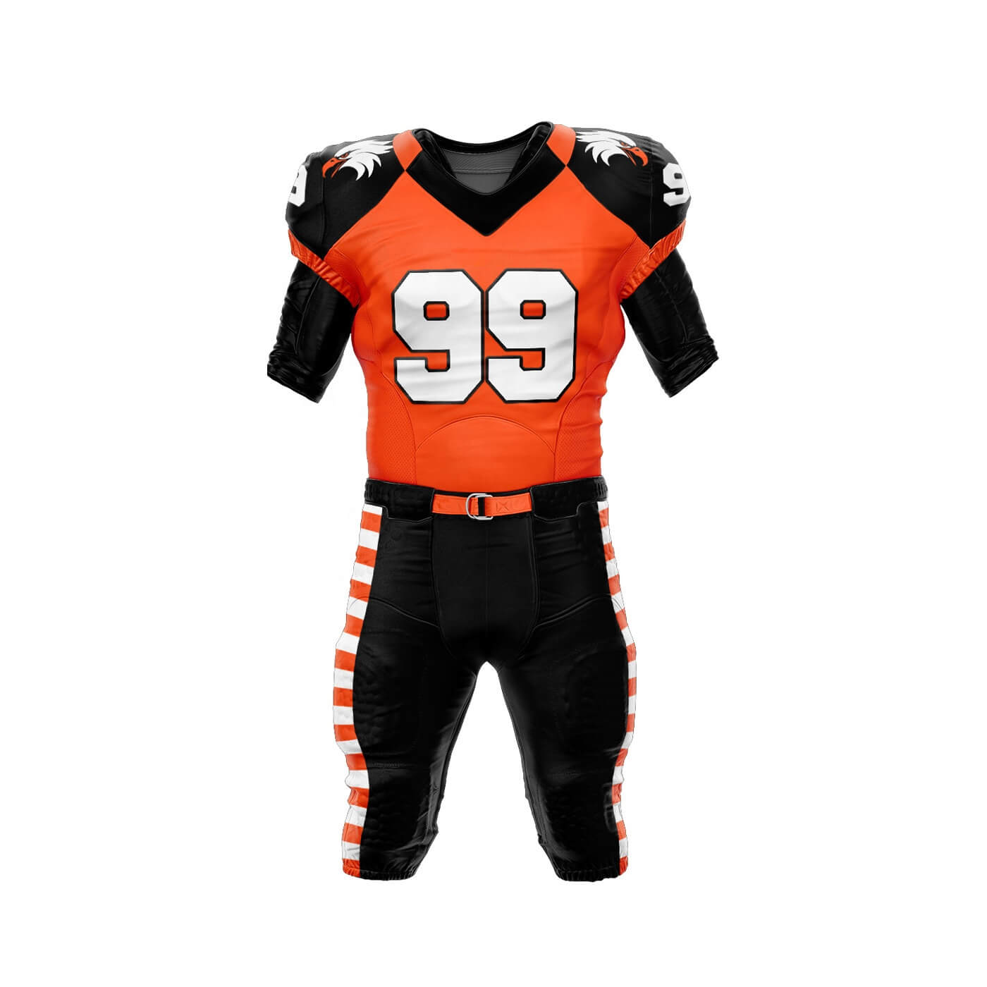 americanfootballuniforms (15) Orange Football Uniform - Image 1