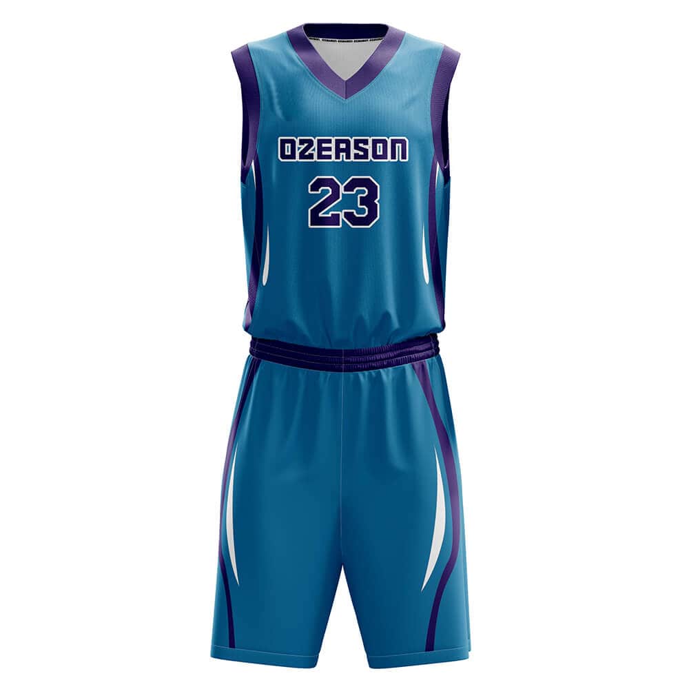 basketballuniform (7) Blue Basketball Uniform - Image 1