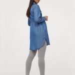 Women Blue MAMA Lyocell Shirt - Image 2