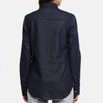Solid Casual Denim Shirt - Image 2