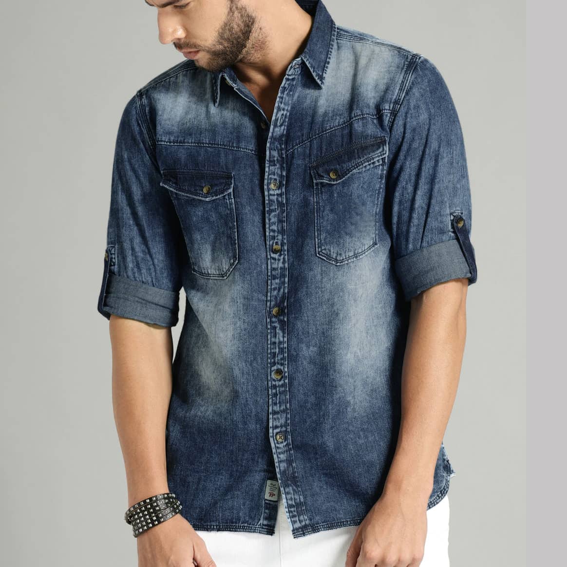 mendshirts (1) Blue Regular Fit Denim Shirt - Image 1