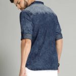 Blue Regular Fit Denim Shirt - Image 2