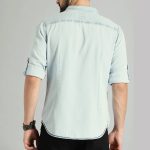 Regular Fit Faded Denim Casual Shirt - Image 2