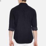 Solid Denim Western Shirt - Image 2