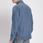 Men Slim Fit Western Denim Shirt - Image 2