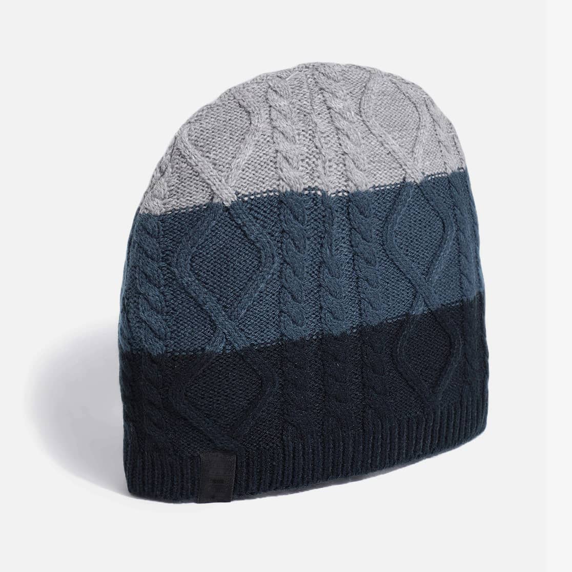 sportscap (2) Unisex Navy Blue & Grey Solid Beanie - Image 1
